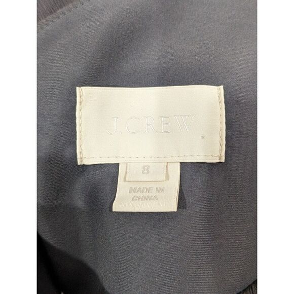 J. Crew Kylie Gray 100% Silk Chiffon One Shoulder Drape Cocktail Bridal Dress, 8 - Picture 13 of 13